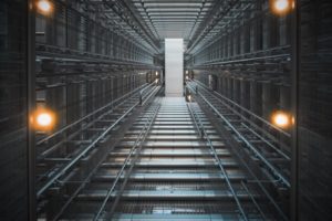 Photo of an empty elevator shaft