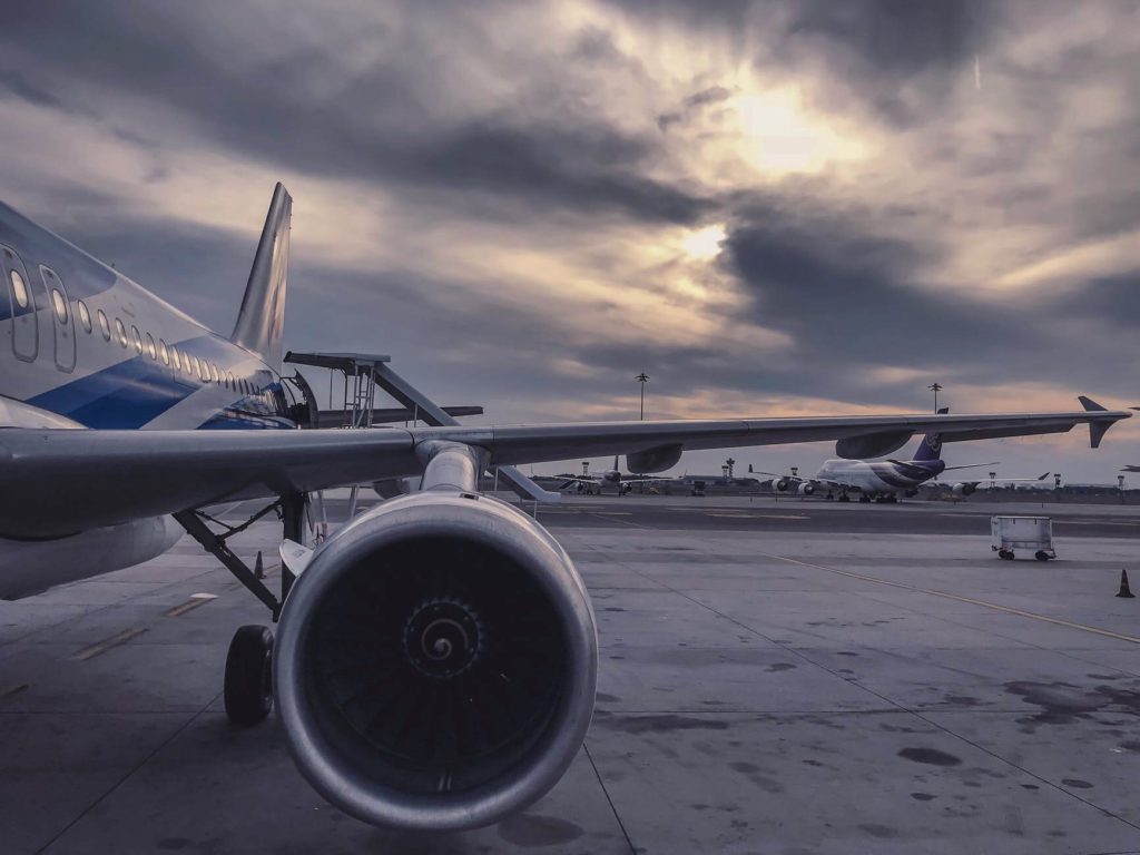 Image of a plane engine